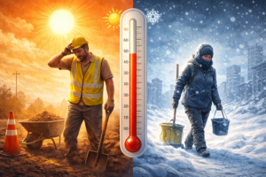 Seguridad laboral a golpe de termómetro: frío, calor y políticas de adaptación
